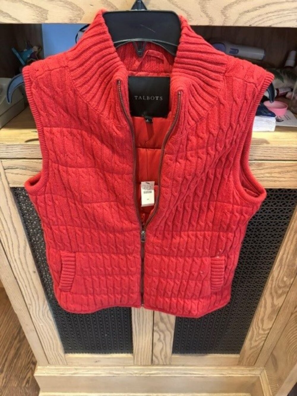 Talbots cableknit zip up vest Brand new with tags